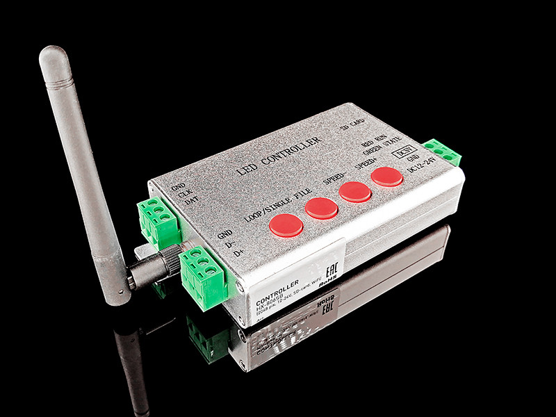 Контроллер SPI HX-806SB (2048 pix, 5V, 12-24V, SD-card, WiFi)