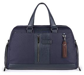 Сумка дорожная Piquadro Brief2 BV4447BR2/BLU синий нейлон/натур.кожа