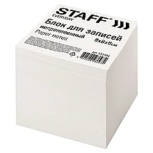 Блок для записей STAFF непроклеенный, куб 8 х 8 х 8 см, белизна 70-80%