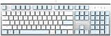 Клавиатура A4Tech Fstyler FS100 Neon (серебристый/голубой), фото 2