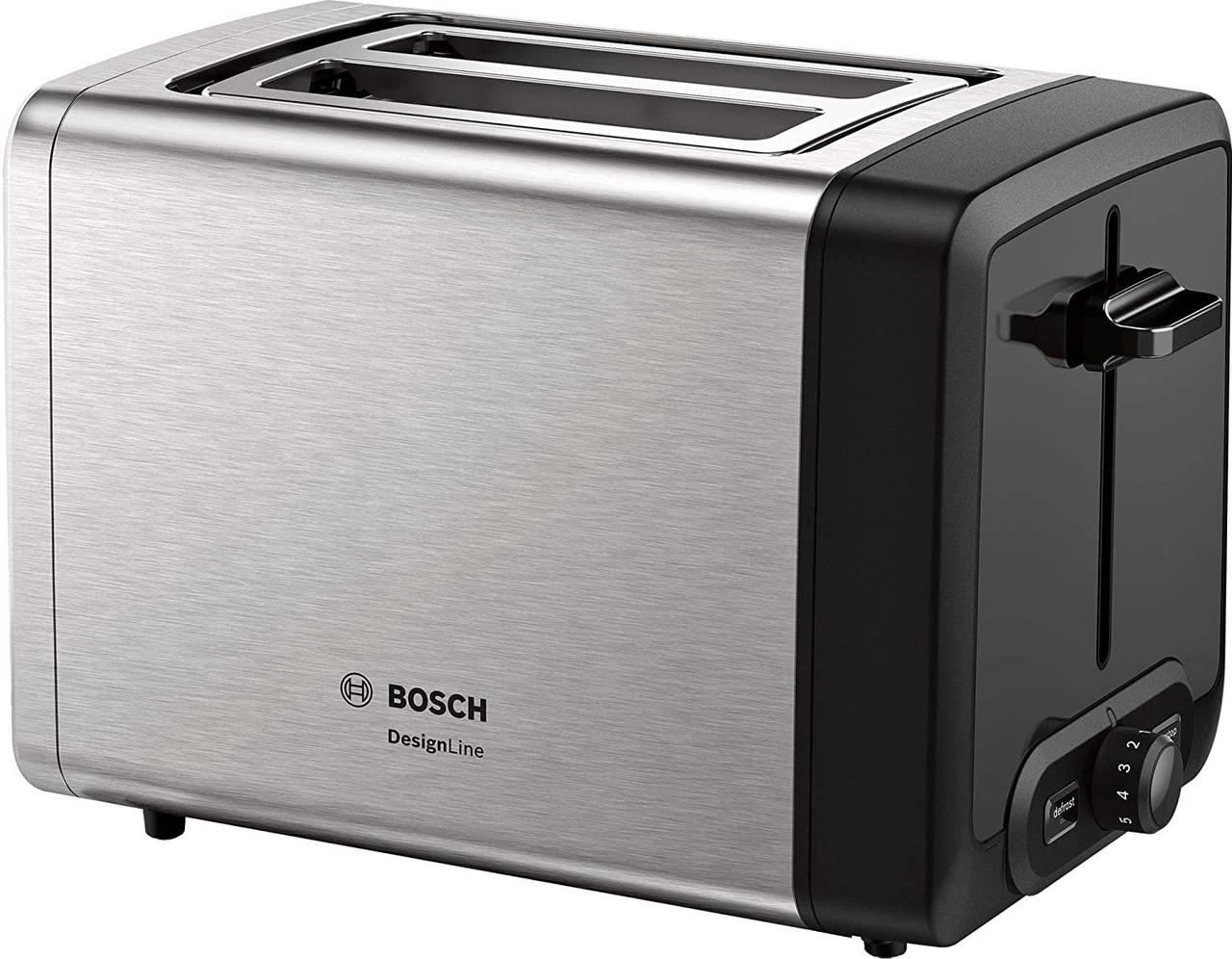 Тостер Bosch TAT4P420 нержавеющая сталь, черный