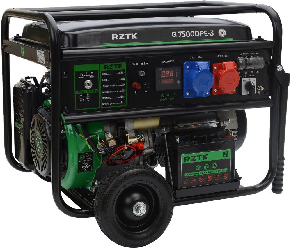 Генератор Daewoo Power GDA 7500DPE-3 черный, оранжевый