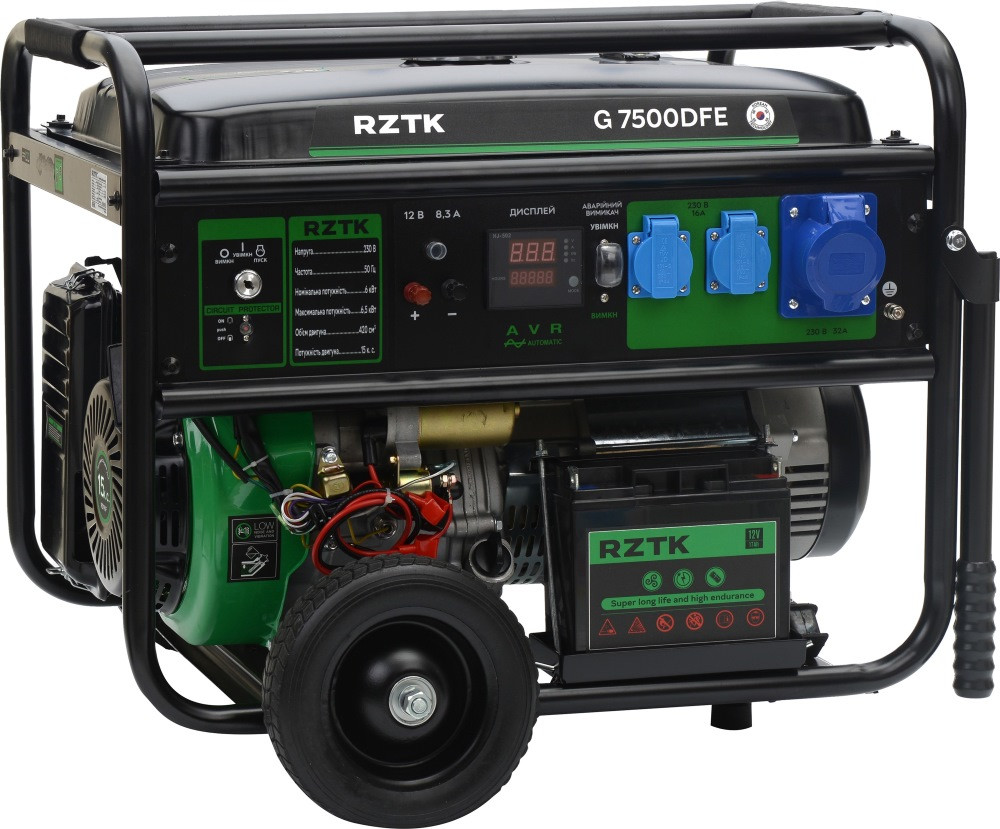 Генератор Daewoo Power GDA 7500DFE черный, оранжевый