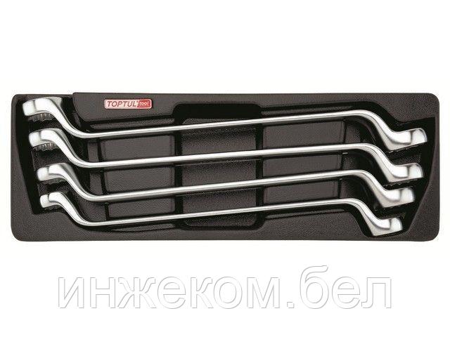 Набор-сет ключей накидн.75° 21-32мм 4шт. 136х364мм TOPTUL
