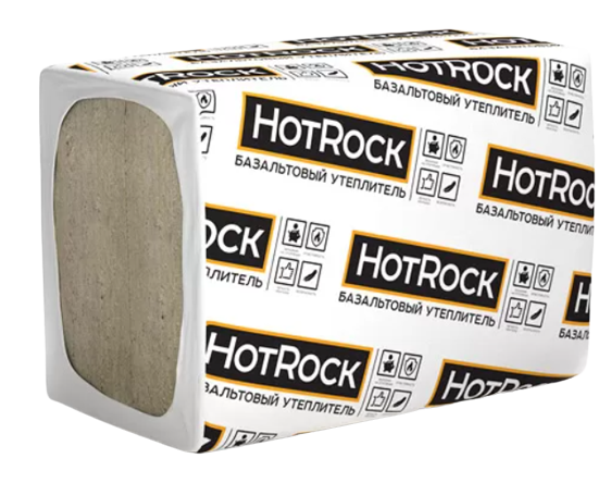 Утеплитель Хотрок HOTROCK Вент 1200*600*50 4,32м2/0,216м3/уп 90 плотность каменная базальтовая вата