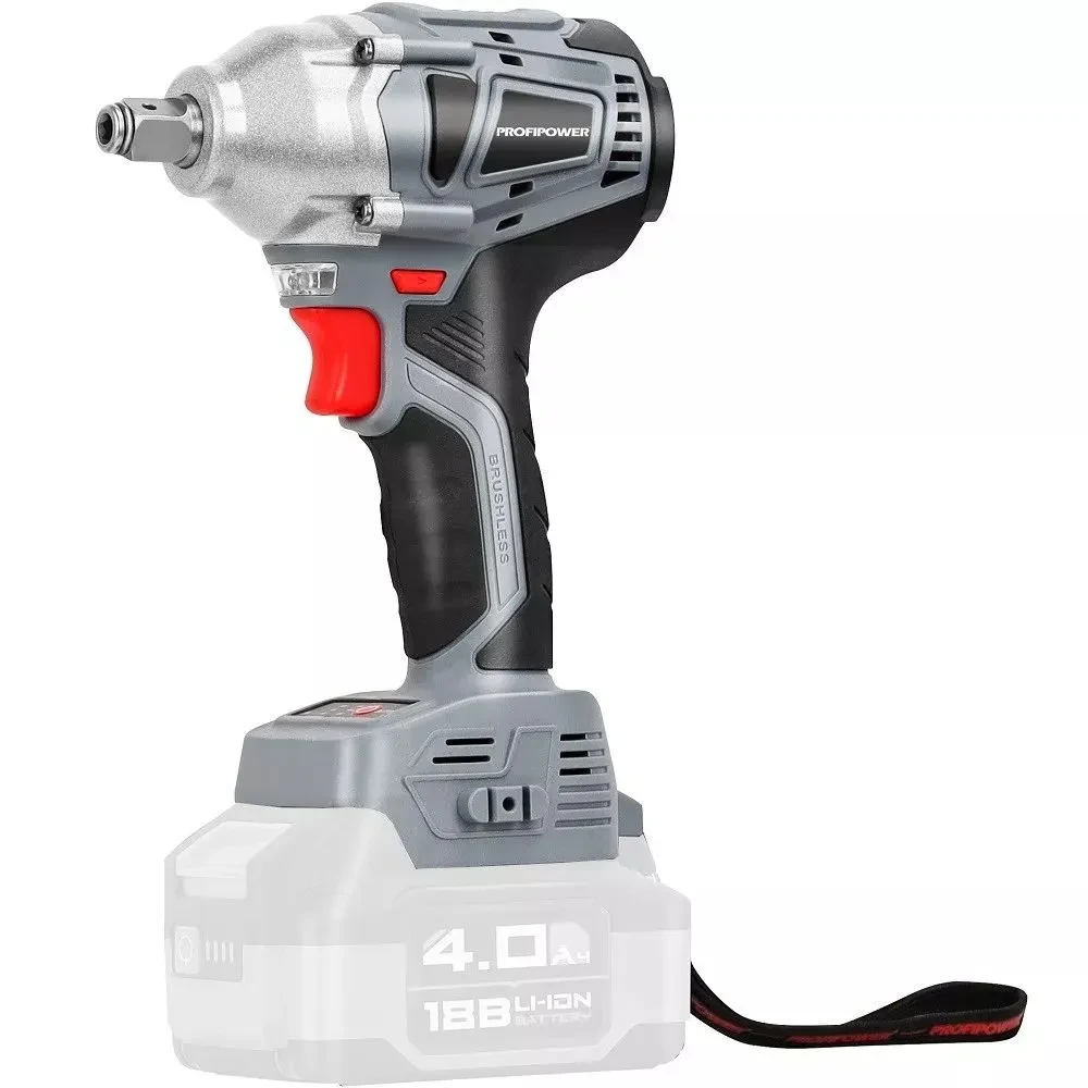 Гайковерт аккумуляторный бесщеточный ProfiPower MKDTW-18V (330 Нм, без АКБ) E0163