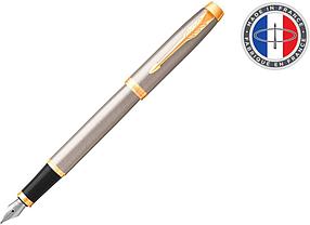Ручка перьев. Parker IM Core F321 (1931649) Brushed Metal GT F сталь нержавеющая подар.кор.