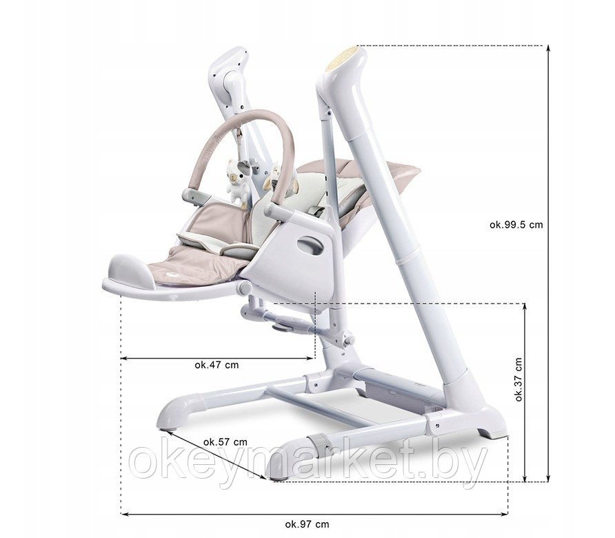Стульчик для кормления Carrello Cascata | Cream Beige - фото 10 - id-p237727022