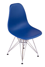 Стул Eames синий с металлическими ножками