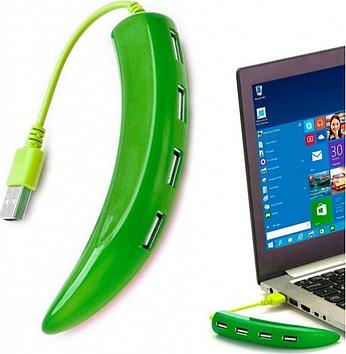 Разветвитель USB «ПЕРЧИК», зеленый