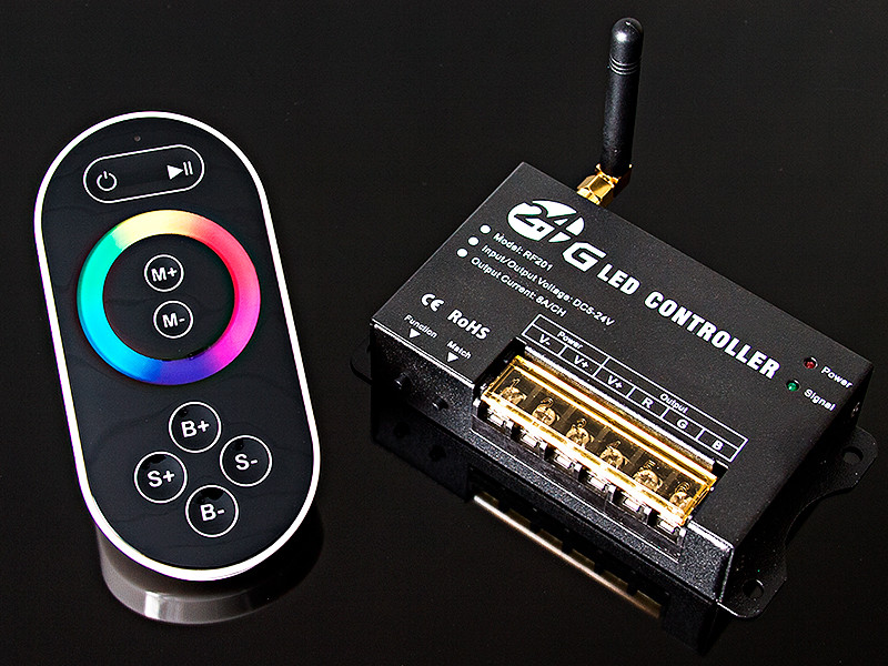Контроллер LN-RF8B-Power RGB (радио) сенсорный 12-24V 288-576W