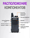 Радиостанция KENWOOD TK-F6 Smart RU (Type C) Маломощная (0,5вт) UHF(PMR,LPD) портативная радиостанция, фото 7