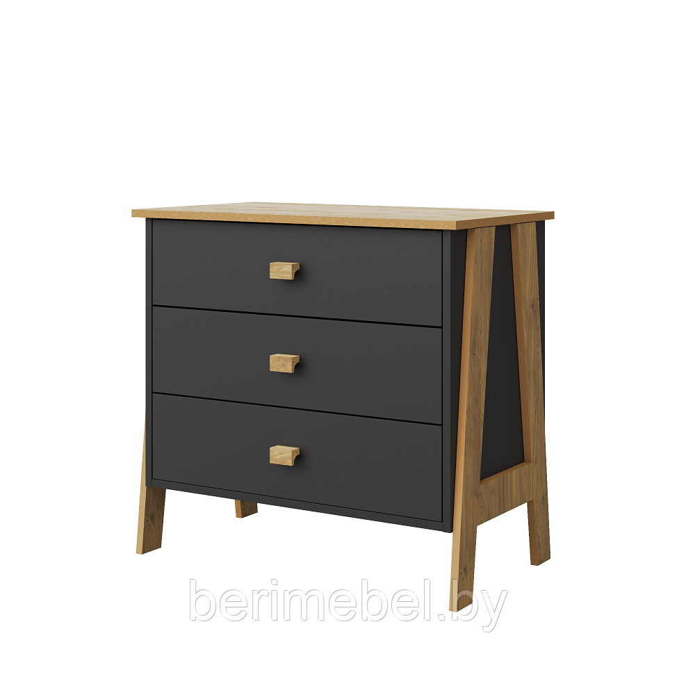 Комод "Скандинавия" (Антрацит/Дуб Наварра) КМК 0905.13
