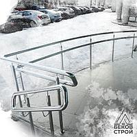 Ограждение для пандуса любой сложности из нержавеющей стали (марка AISI 304) по принципу "Безбарьерная среда"