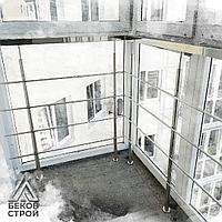 Ограждение из нержавеющей стали для балконов, террас и лоджий (марка AISI 304) до 5 ригелей, противоударные