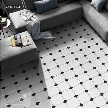 Керамогранит Codicer CHELSEA BLACK 25X25 Испания (псевдооктагон)