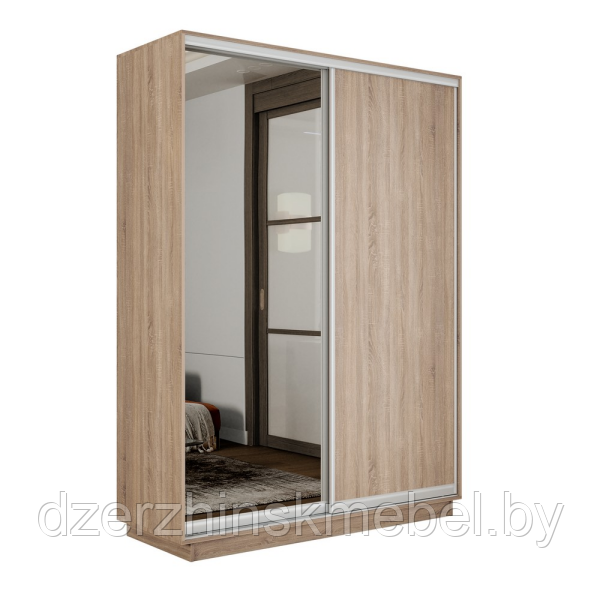 Шкаф-купе Экспресс-2 1200х2200х450 Сонома (ДСП/зеркало)