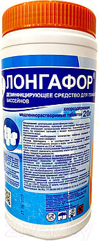 Средство для бассейна дезинфицирующее Маркопул Кемиклс Лонгафор таблетки по 20гр в банке (1кг)