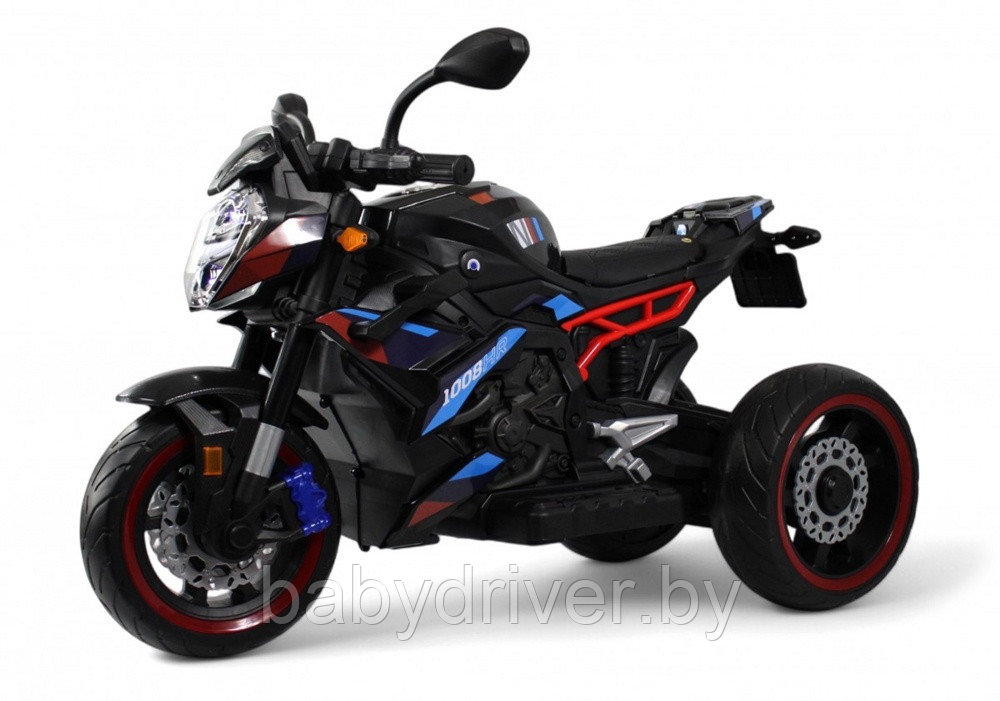 Детский электротрицикл RiverToys K808AM (чёрный)
