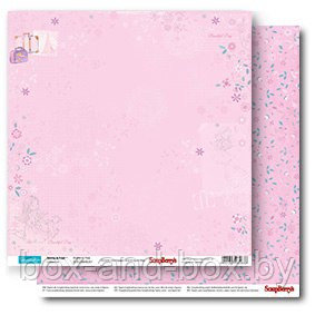 Бумага для скрапбукинга 30,5х30,5 см 190 гр/м двусторон Подружки Мир в розовом - фото 1 - id-p34977495