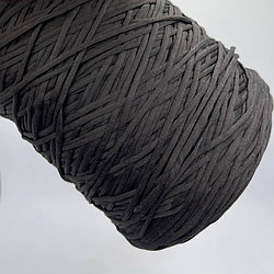 Пряжа Lineapiu art Sfera 100% хлопок Мако 120м/100г шнурок-лента чёрный