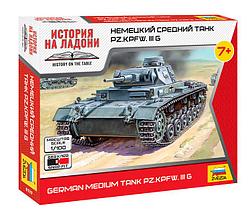 Немецкий средний танк Pz.Kp.fw III G 1:100 (арт. 6119) Сборная модель