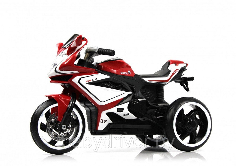 Детский электромотоцикл RiverToys K222AM (красный)