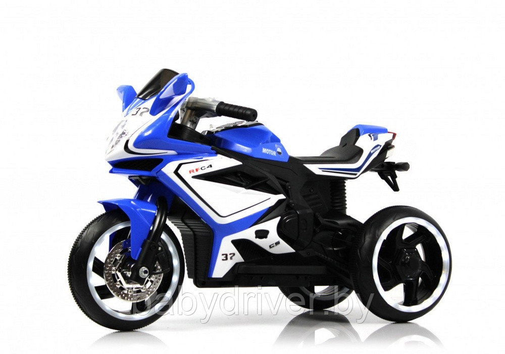 Детский электромотоцикл RiverToys K222AM (синий)