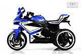 Детский электромотоцикл RiverToys K222AM (синий), фото 2