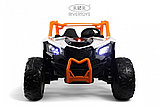 Детский электромобиль RiverToys X707XX (черно-желтый) Buggy Полноприводный, двухместный, фото 4