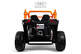 Детский электромобиль RiverToys X707XX (черно-желтый) Buggy Полноприводный, двухместный, фото 6