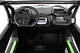Детский электромобиль RiverToys X707XX (черно-зеленый) Buggy Полноприводный, двухместный, фото 3