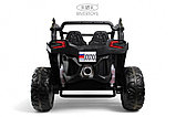Детский электромобиль RiverToys X707XX (черно-зеленый) Buggy Полноприводный, двухместный, фото 6