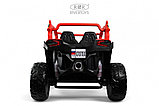 Детский электромобиль RiverToys X707XX (черно-розовый) Buggy Полноприводный, двухместный, фото 5