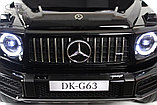 Детский электромобиль RiverToys Mercedes Benz G63 Y777YY (черный глянец) Лицензия Двухместный Полноприводный, фото 3