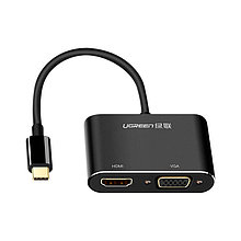 Адаптер Ugreen Type-C to HDMI 1.4 + VGA + PD / CM162