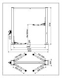 Подъемник двухстоечный г/п 4000 кг. электрогидравлический KraftWell арт. KRW4DLU_220, фото 3