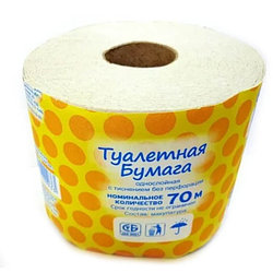 Бумага туалетная YANKA со втулкой, вес  155г, 70 м, РБ/40
