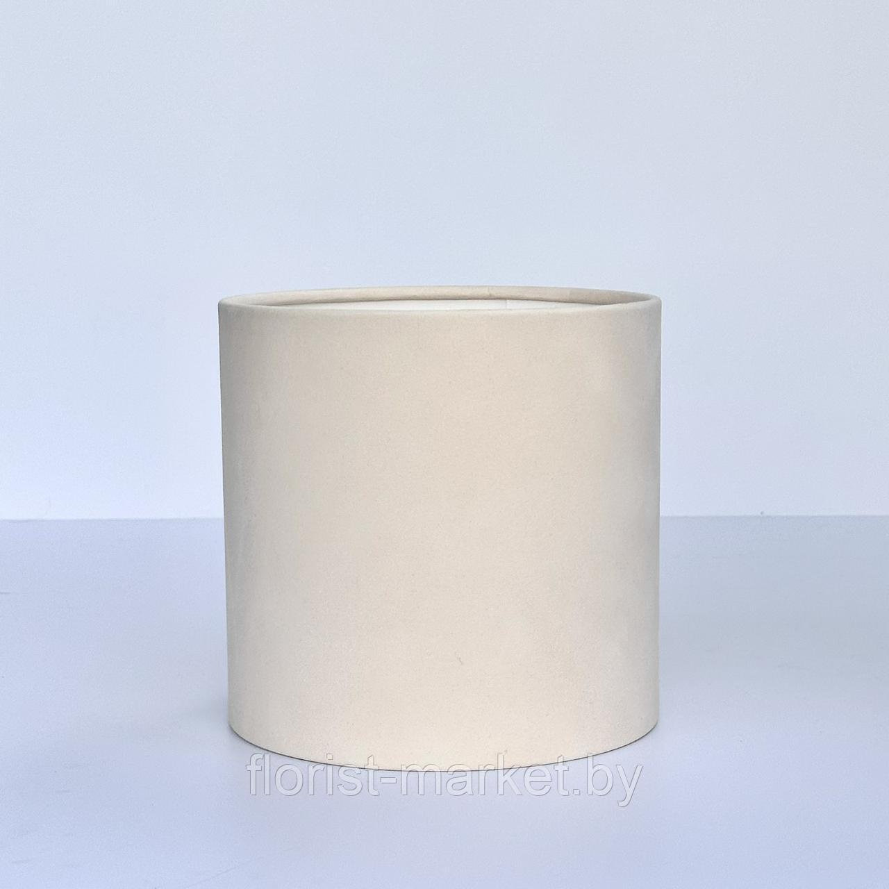 Коробка бархатная без крышки, D16/H15,5 см, бежевый