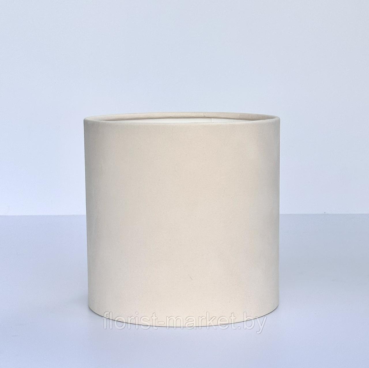 Коробка бархатная без крышки, D18/H17,5 см, бежевый