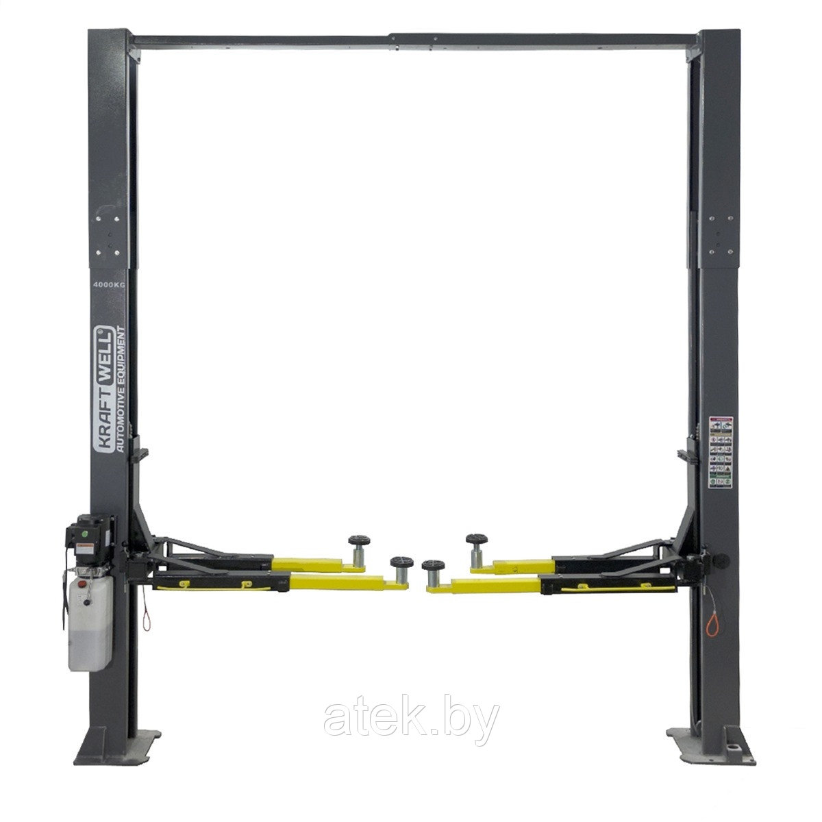Подъемник двухстоечный г/п 4000 кг. электрогидравлический KraftWell арт. KRW4DLU_220