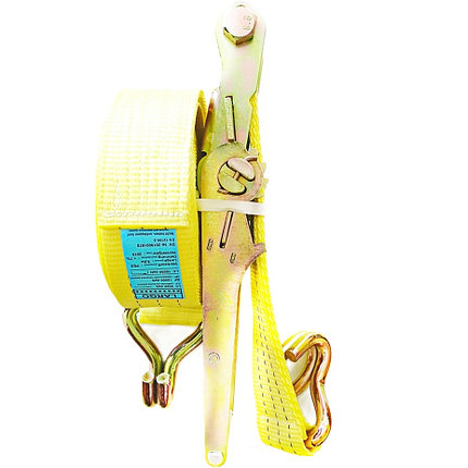 Стяжной ремень LARGO 75, LC5000/10000 daN, двойные крюки, стальная ручка, 75мм, 6м, DDSL060500, фото 2