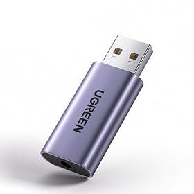 Звуковая карта UGREEN CM383 (80864) USB 2.0 to 3.5mm Audio Adapter - Grey