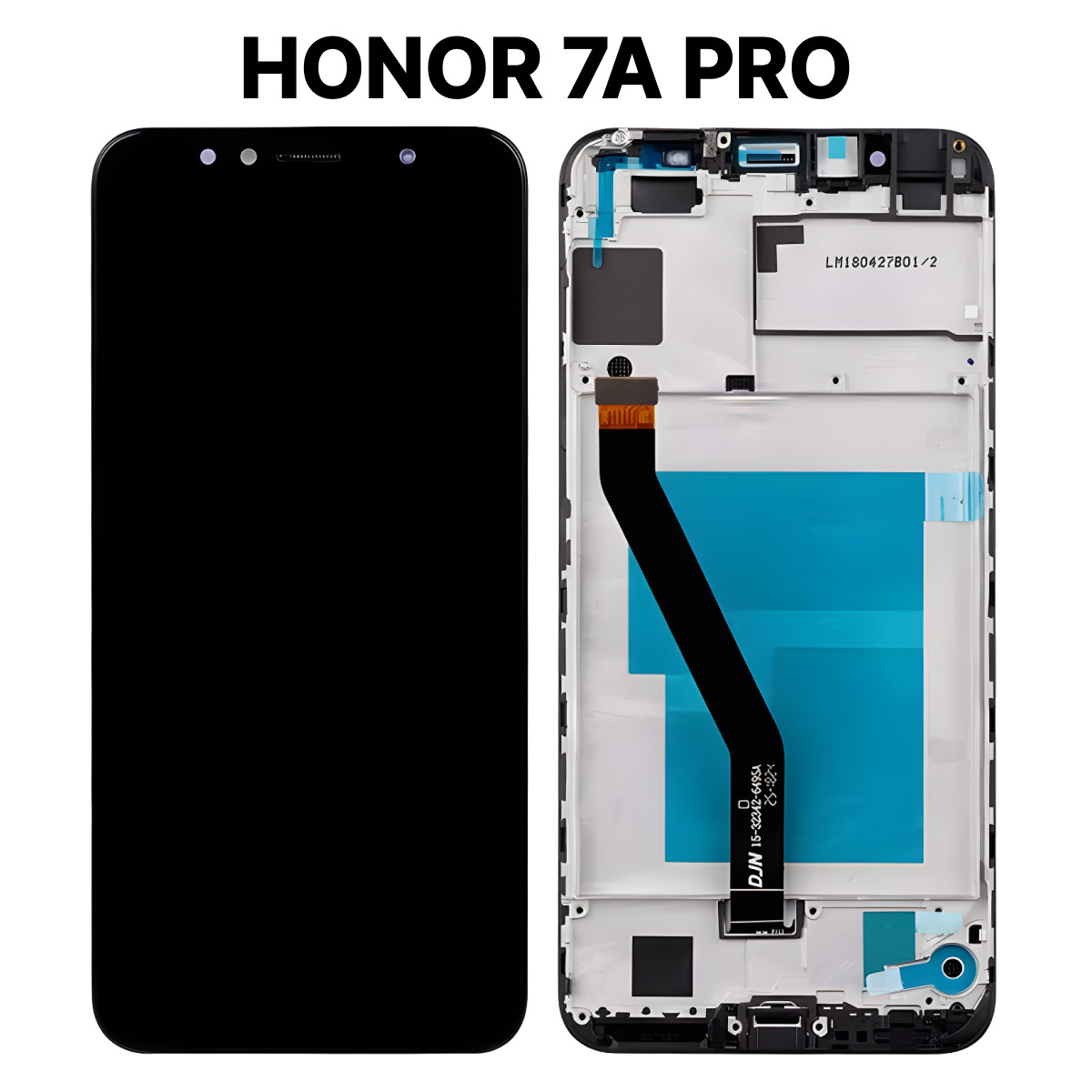 Экран для Huawei Honor 7a Pro (AUM-L29) с тачскрином с рамкой, черный