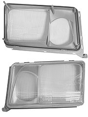 СТЕКЛО ПЕРЕДНЕЙ ФАРЫ (ЛЕВОЕ) Mercedes E (W124) 1993-1995 ( с рамкой)