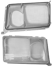 СТЕКЛО ПЕРЕДНЕЙ ФАРЫ (ПРАВОЕ) Mercedes E (W124) 1993-1995 (с рамкой)