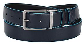 Ремень мужской Piquadro Blue Square CU2619B2/NBLU2 черный/темно-синий натур.кожа