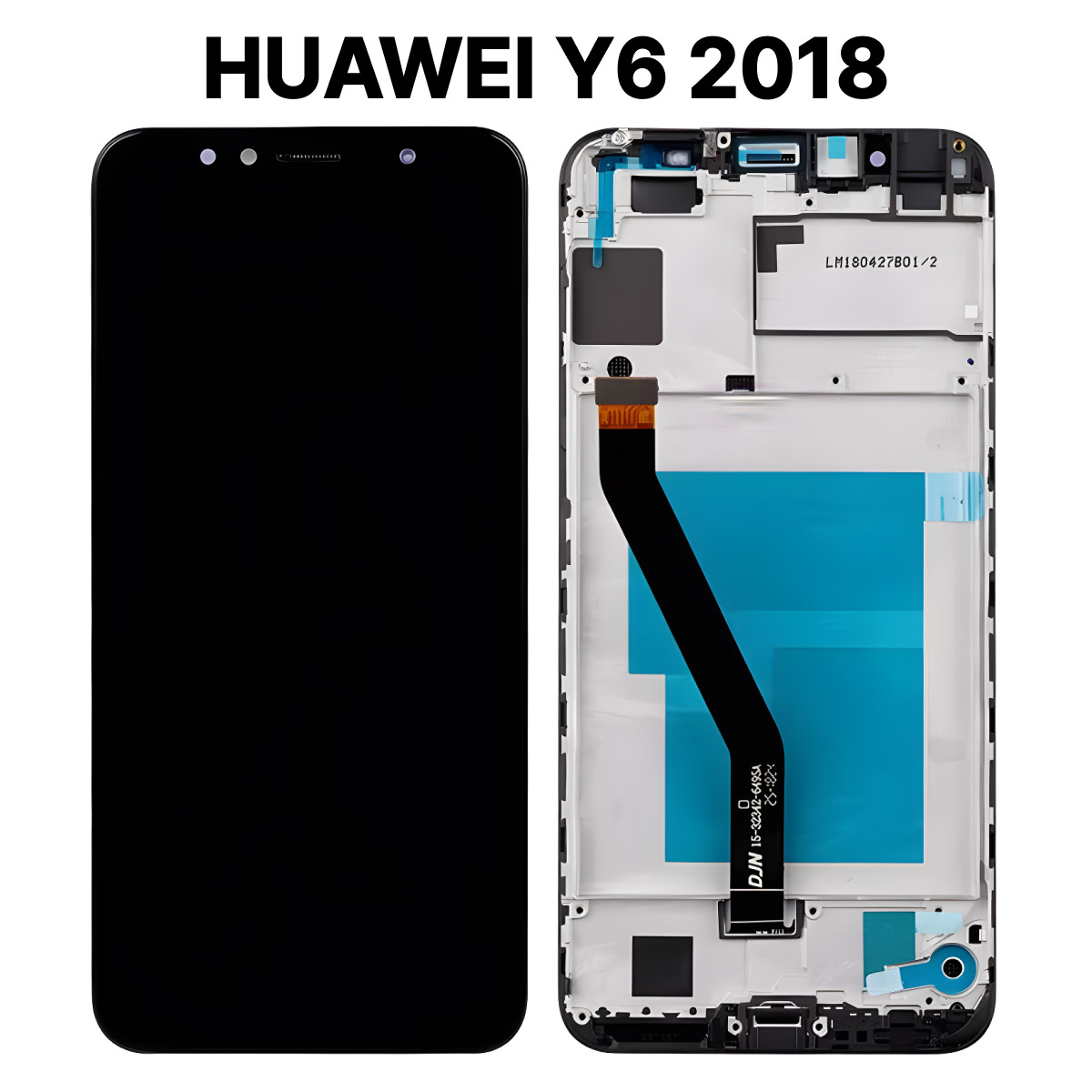 Экран для Huawei Y6 2018 (ATU-L21) c тачскрином с рамкой, черный