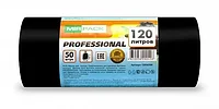 Пакеты для мусора 120л/50шт 50мкм размер 70*110 см "Professional" Mirpack, упак 6 рул
