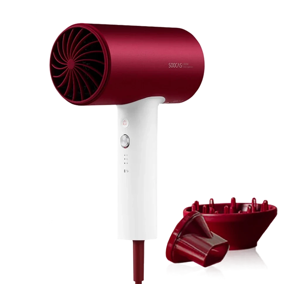 Фен Soocas H3S Красный с диффузором